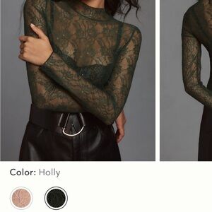 Anthropology lace layering turtleneck
